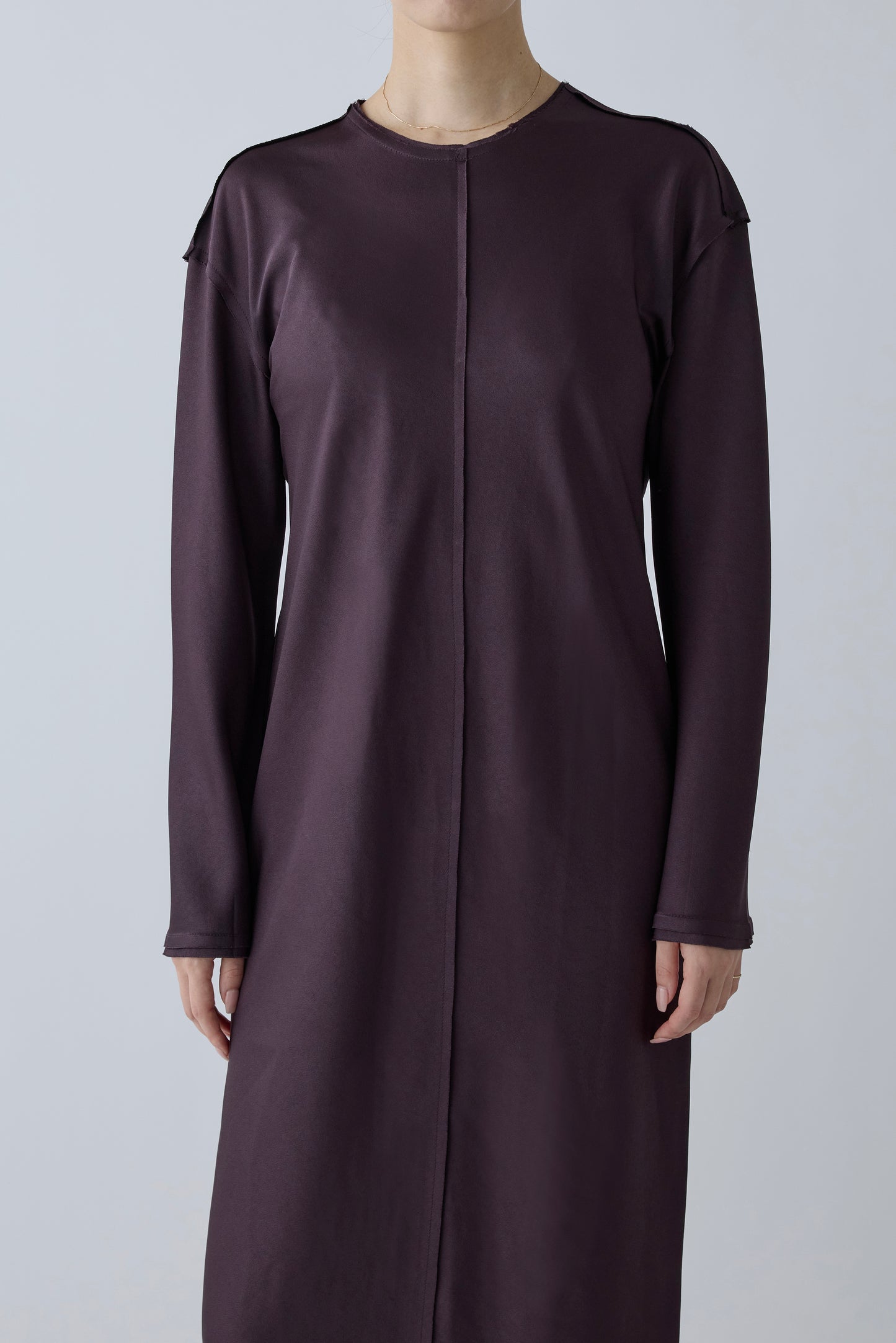 Phekda satin dress_Brown