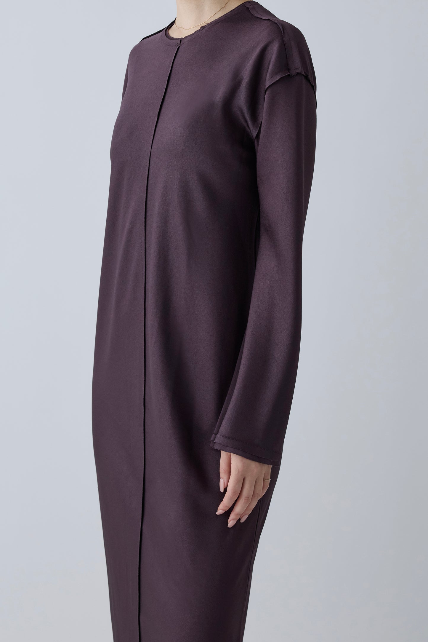 Phekda satin dress_Brown