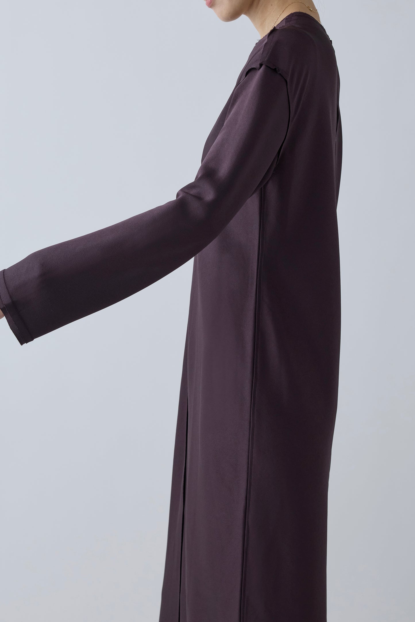 Phekda satin dress_Brown