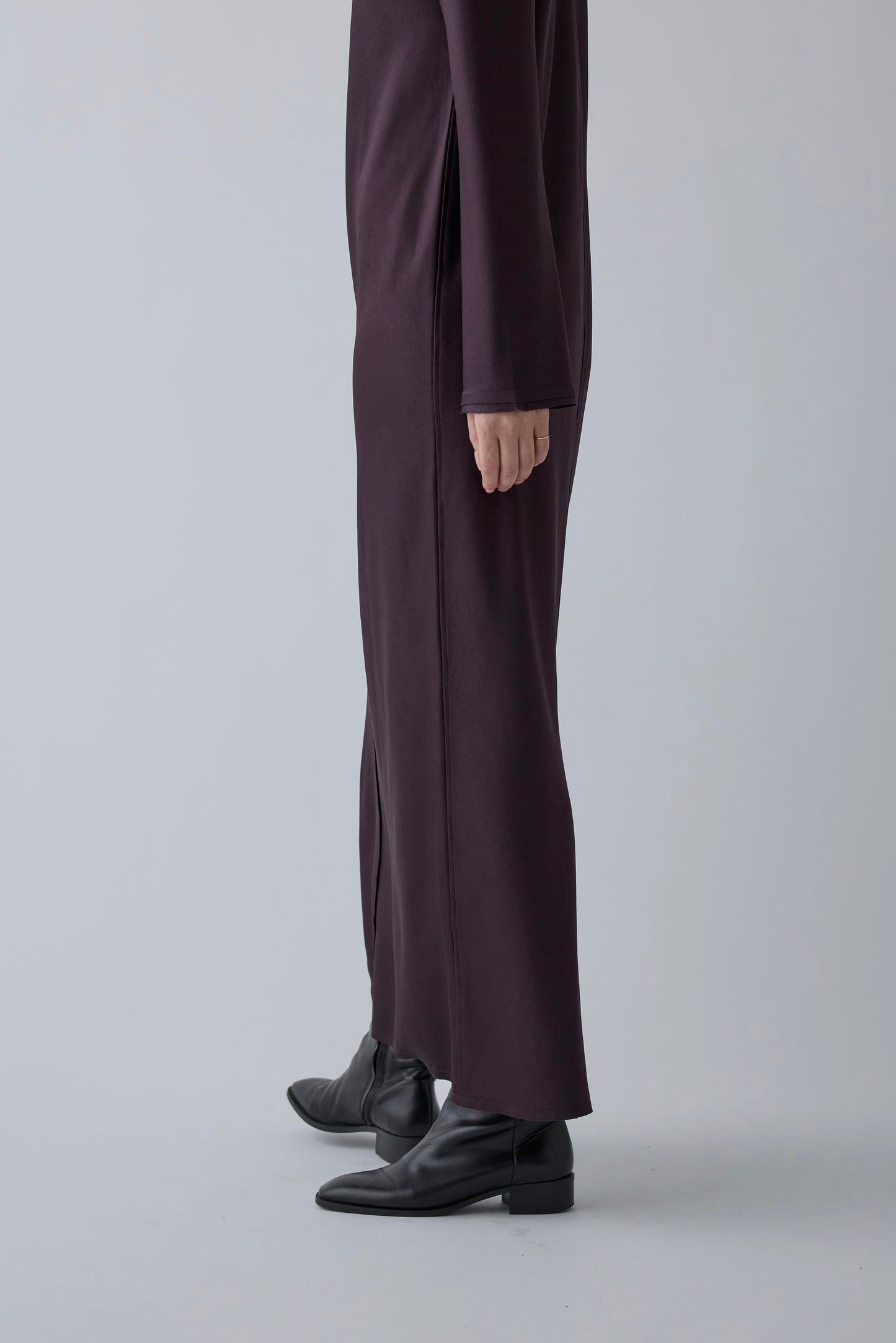 Phekda satin dress_Brown