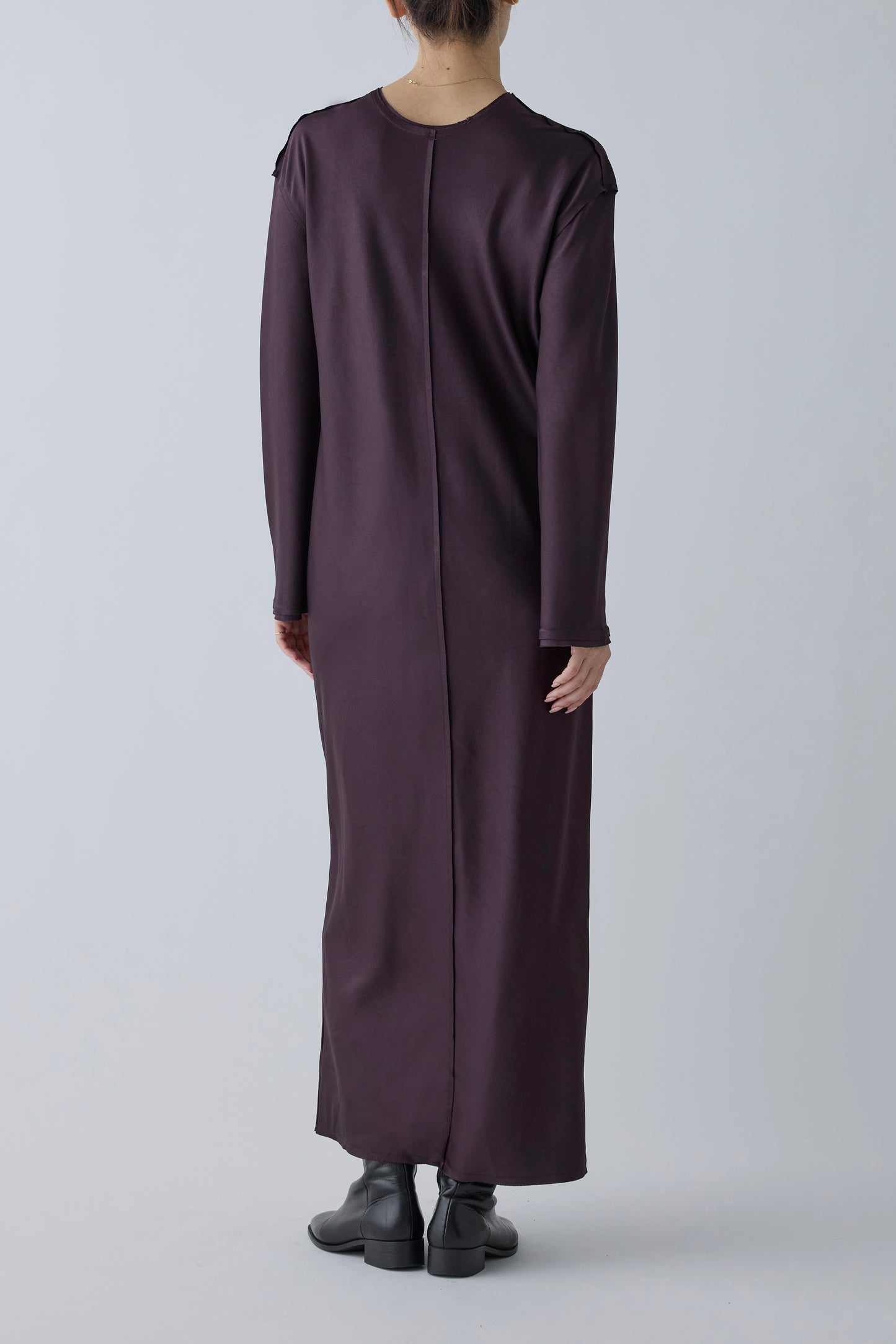 Phekda satin dress_Brown