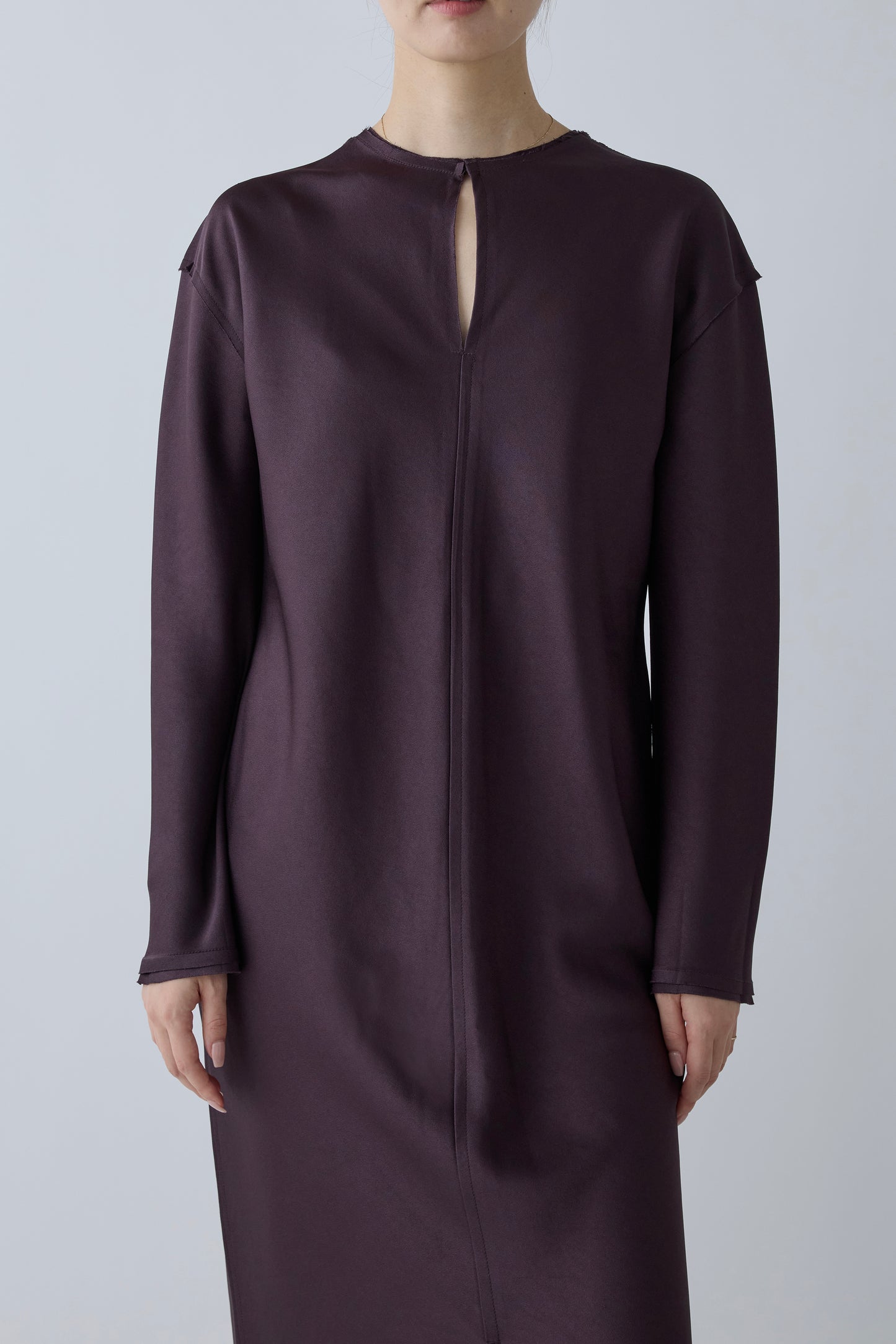 Phekda satin dress_Brown