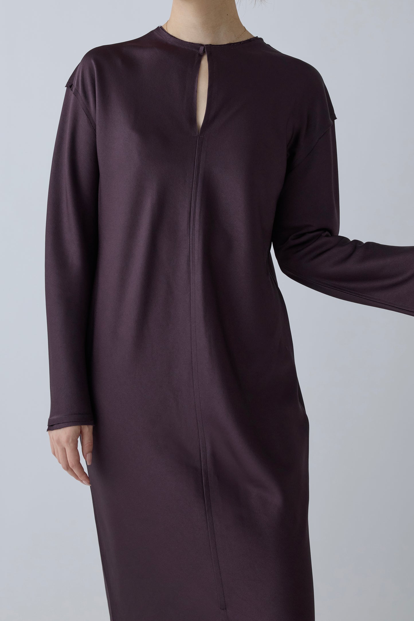 Phekda satin dress_Brown