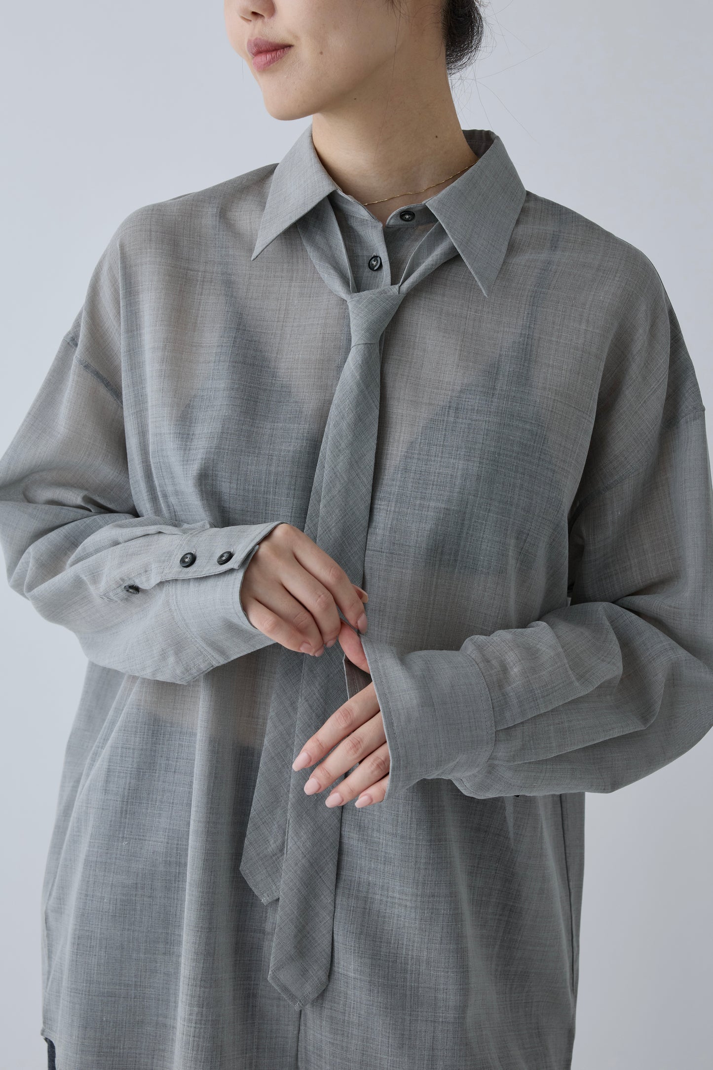 Crateris tie shirt _Grey