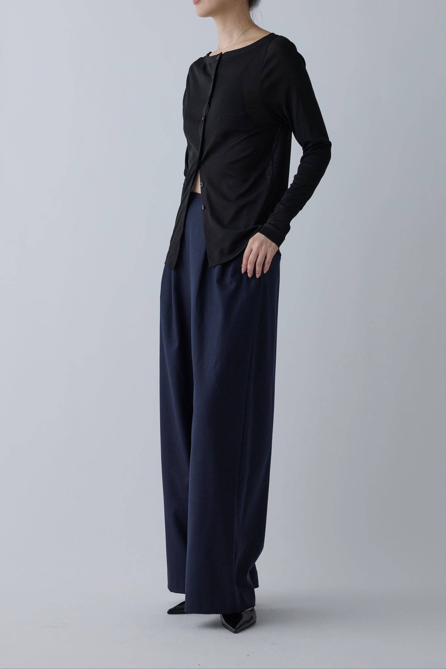Kiffa 2way cardigan_Black