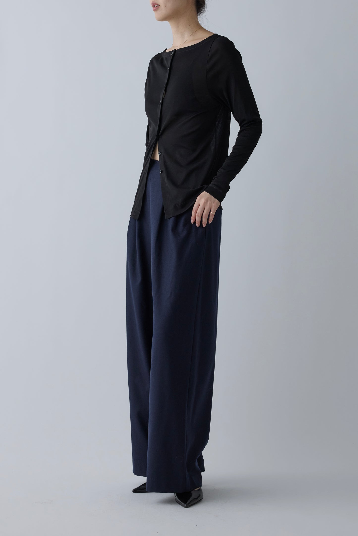 Alula tuck wide Pants _ navy