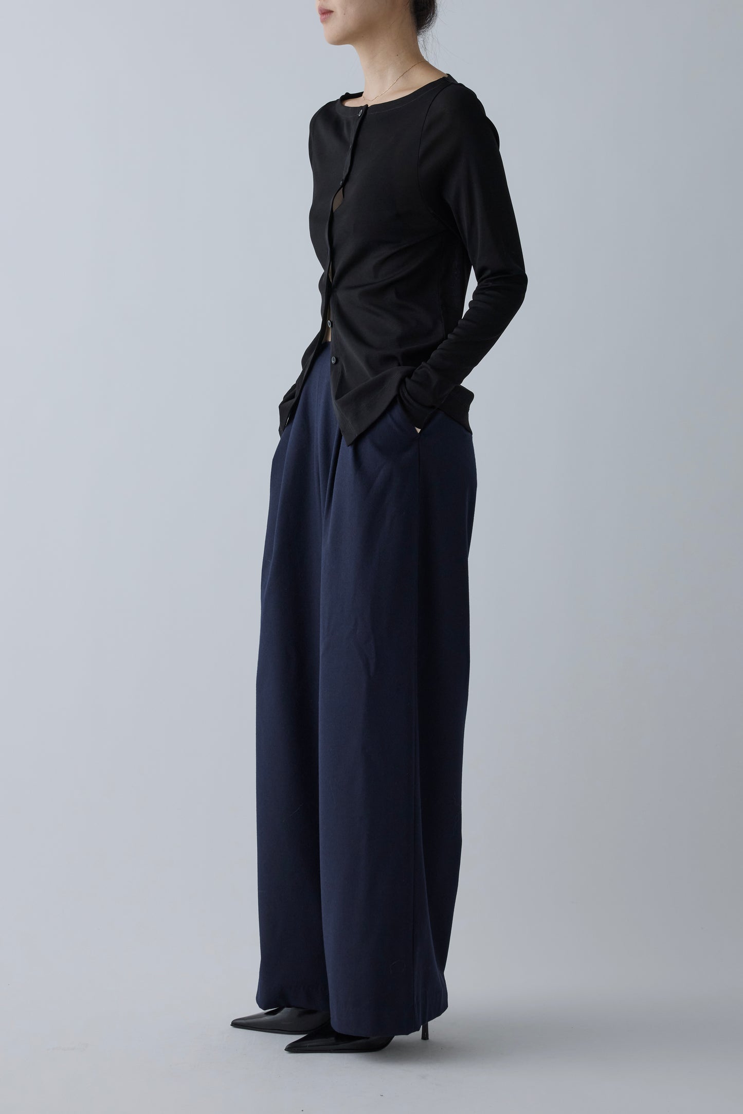 Kiffa 2way cardigan_Black