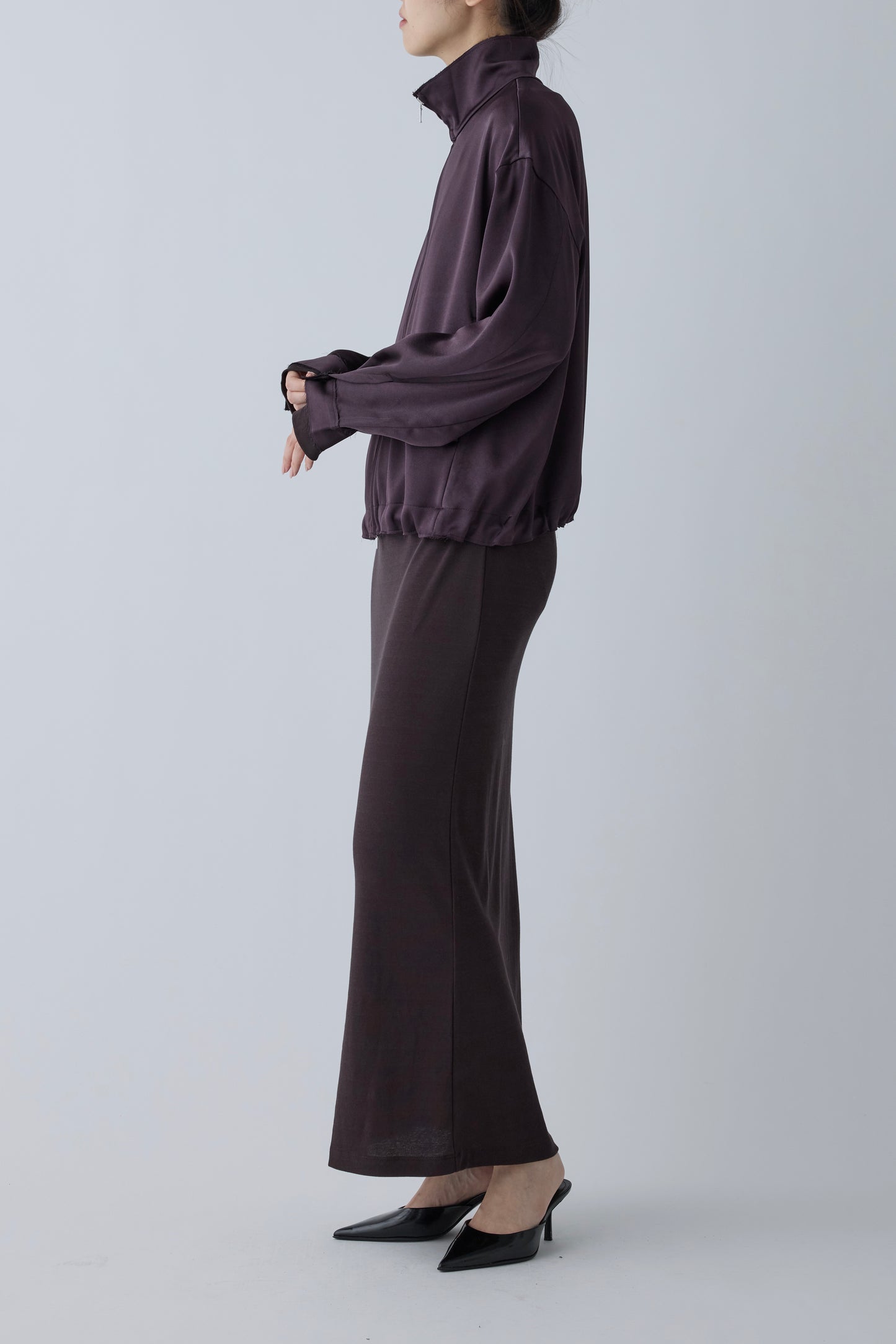 Phekda satin blouson_Brown
