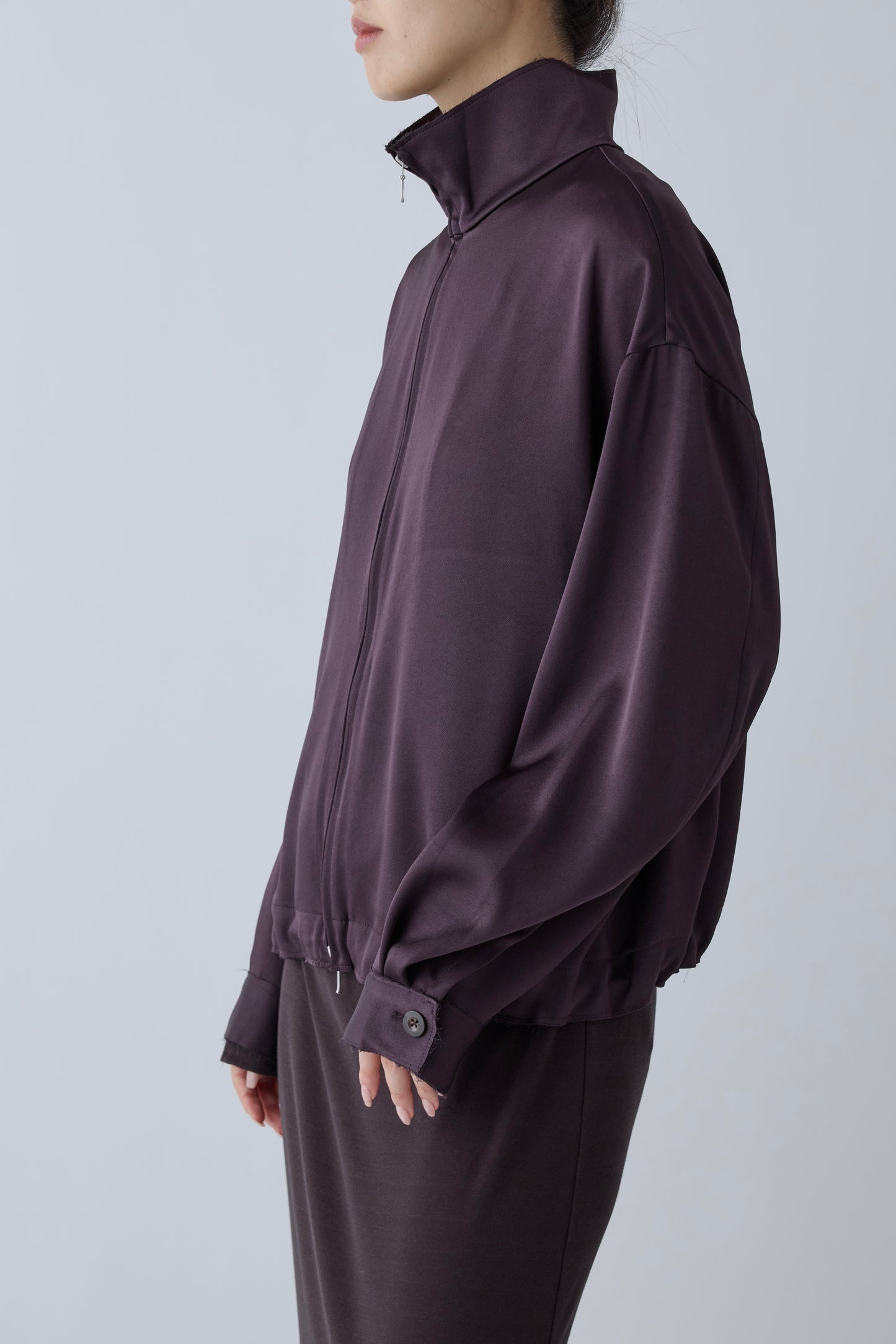 Phekda satin blouson_Brown
