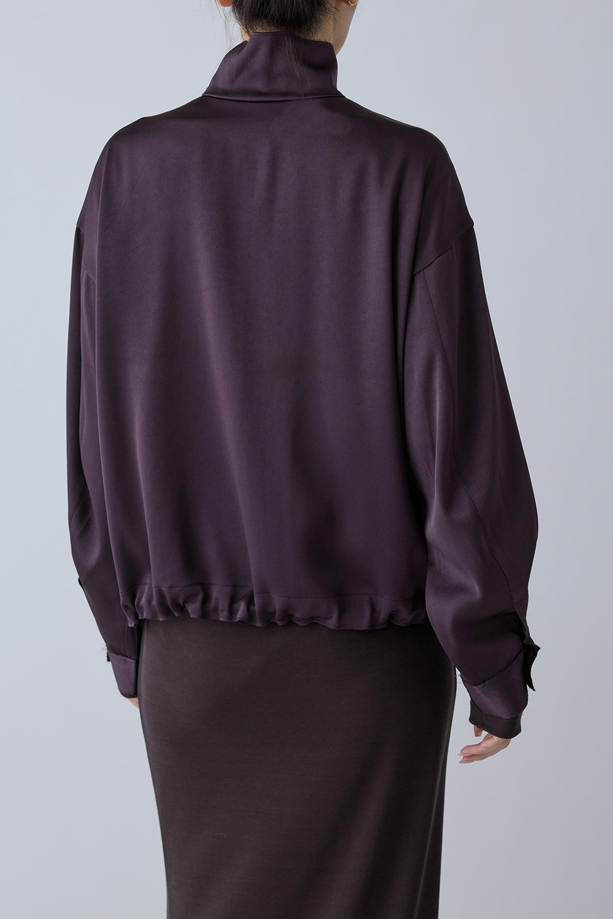 Phekda satin blouson_Brown