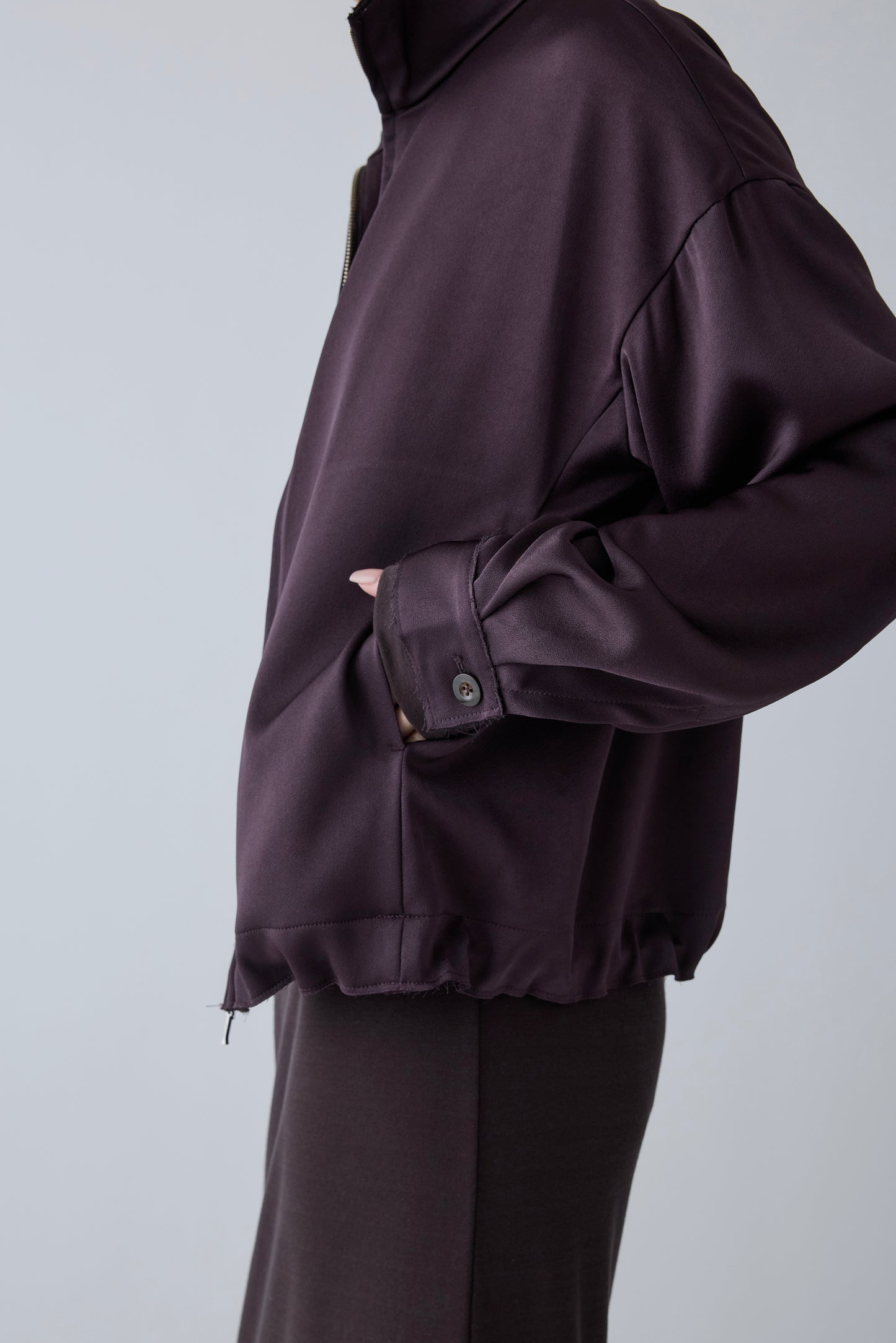 Phekda satin blouson_Brown