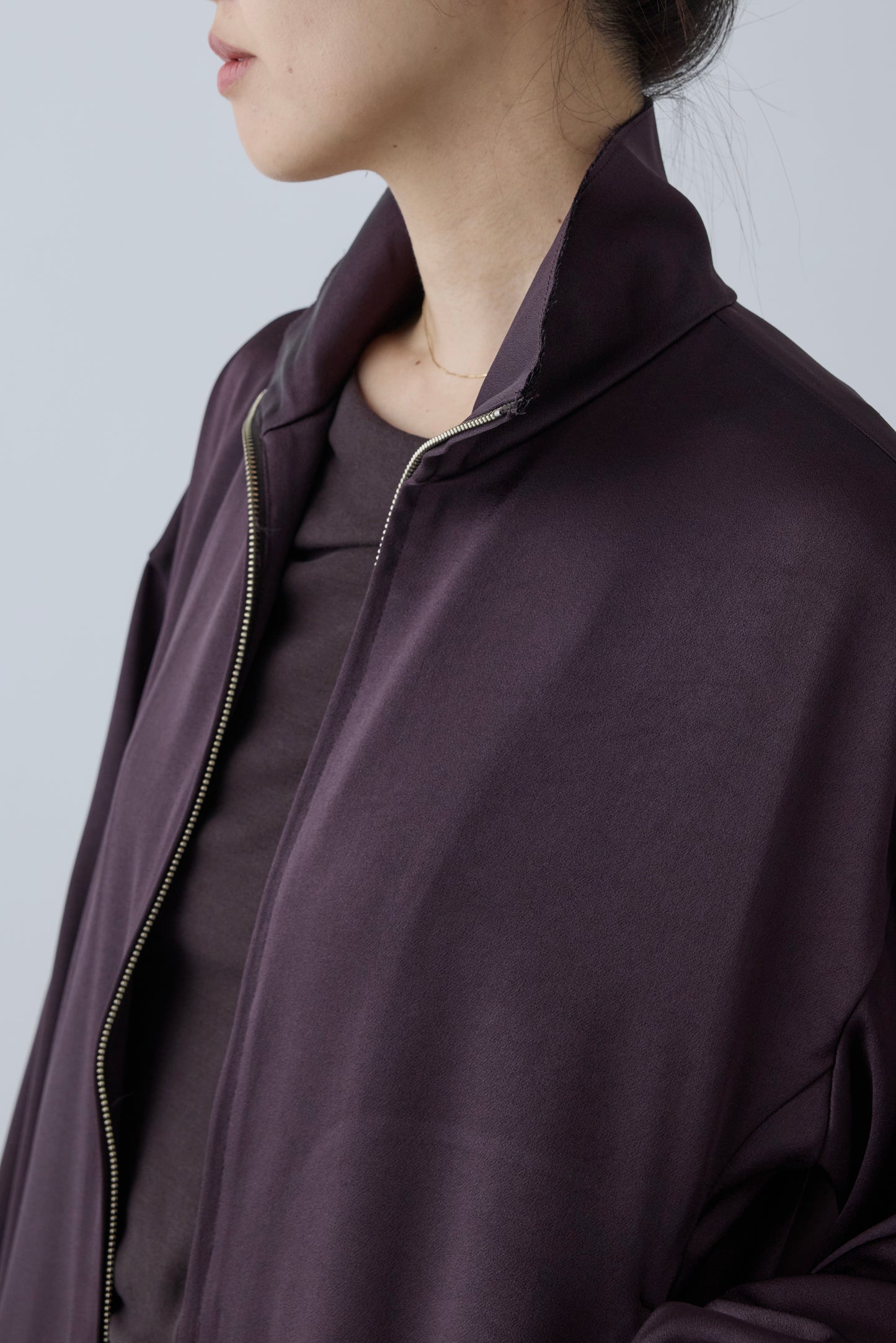 Phekda satin blouson_Brown