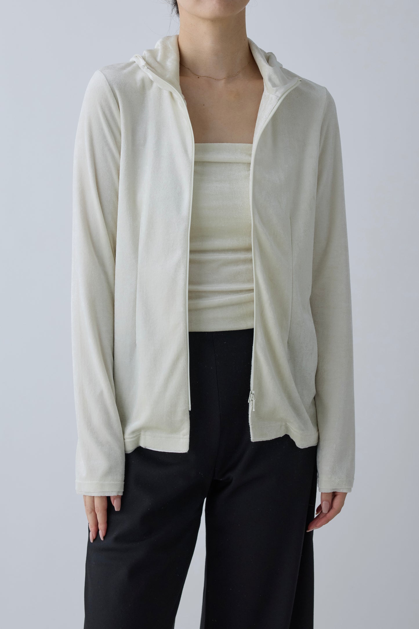 Menkent bare hoodie_white