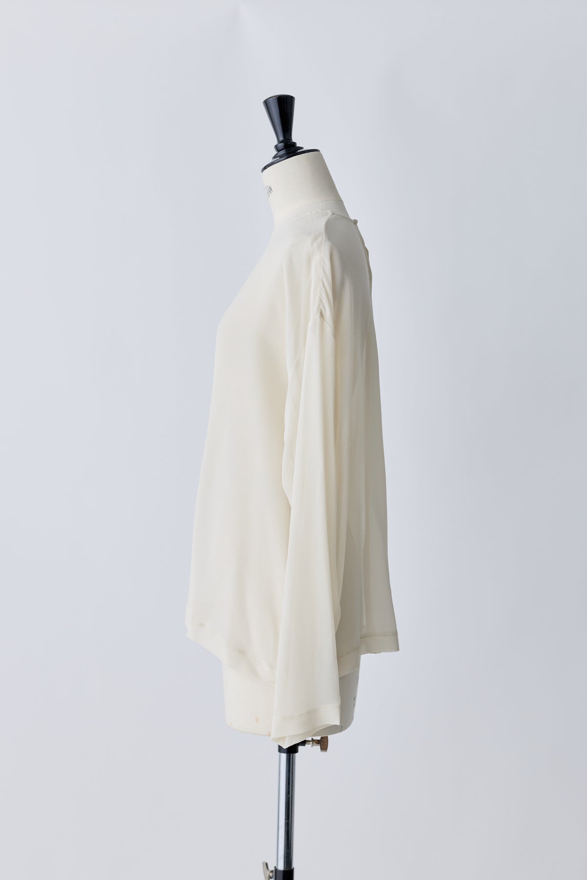 Caroli silk sheer tops_white