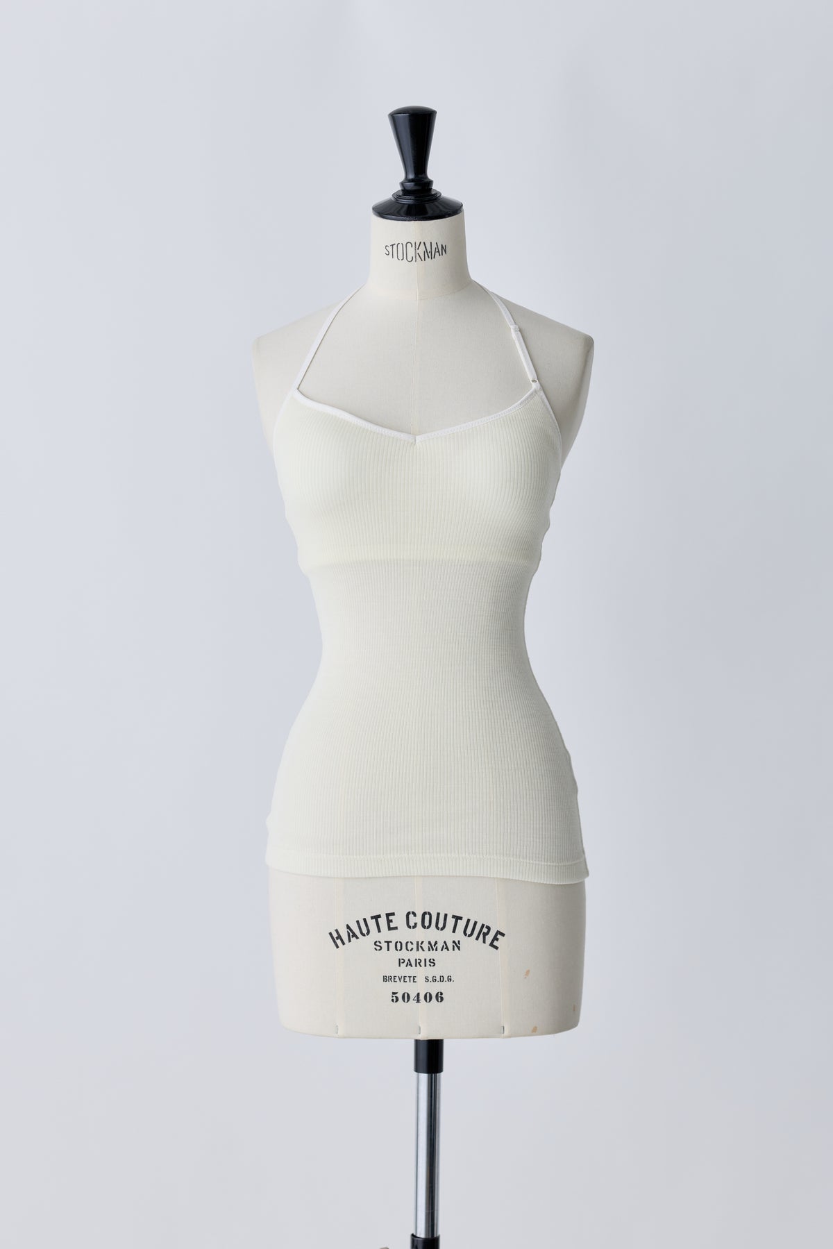 Nekkar rib halter tops_white