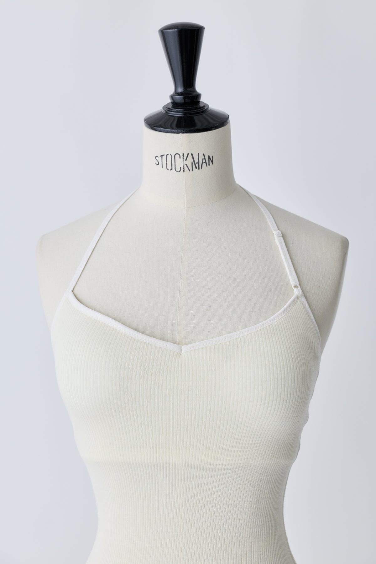 Nekkar rib halter tops_white