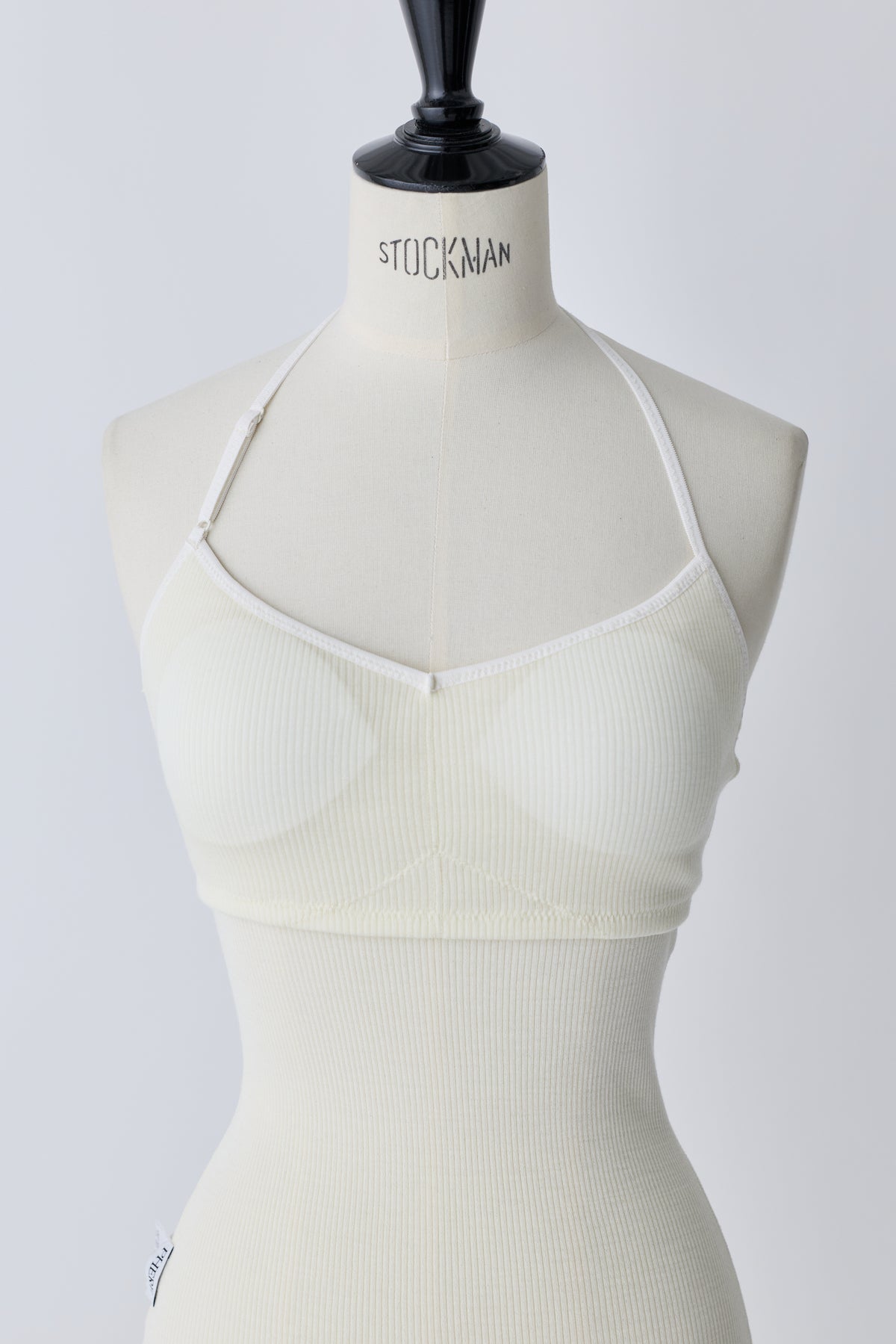 Nekkar rib halter tops_white