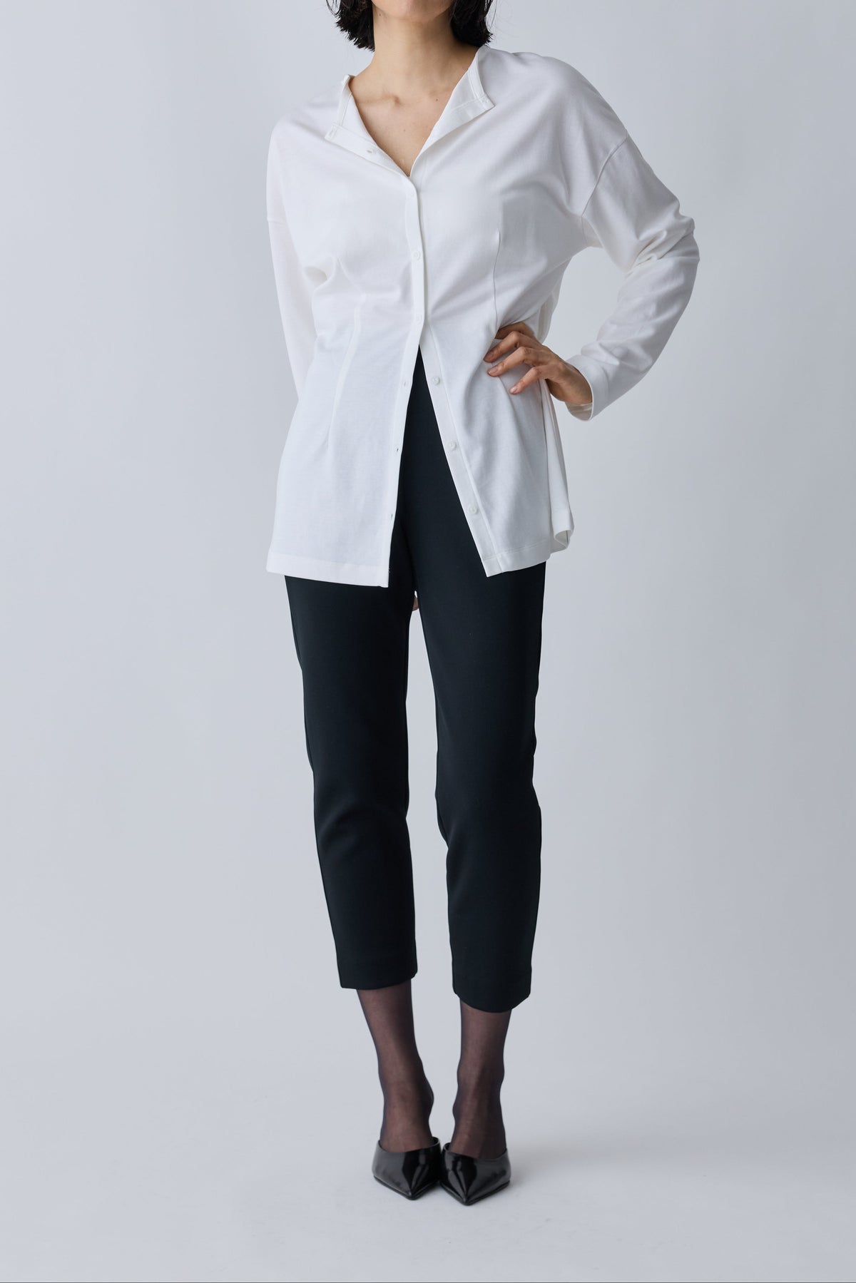 Nekkar 2way L/S tee_white
