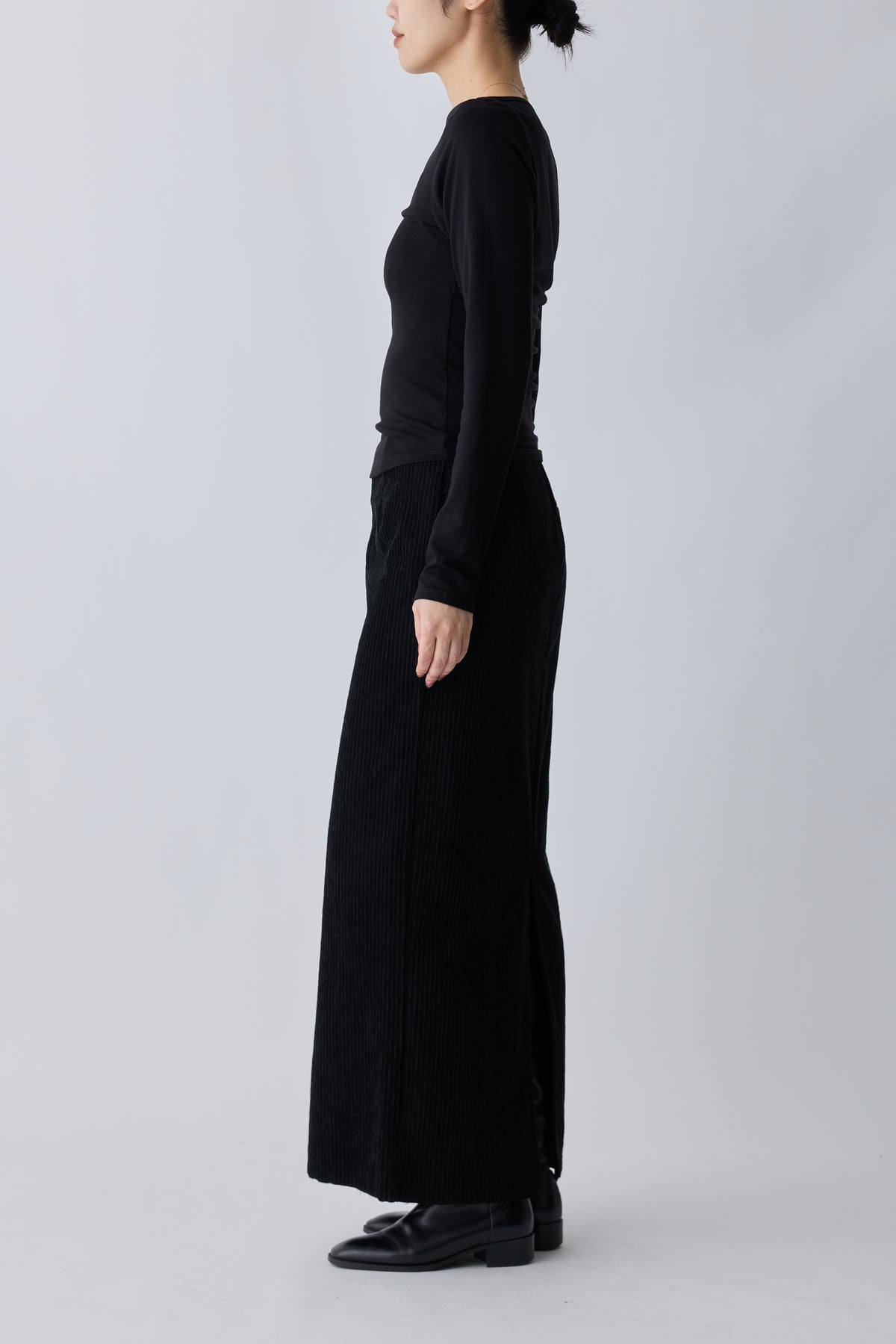 Nekkar boat neck L/S tee_black