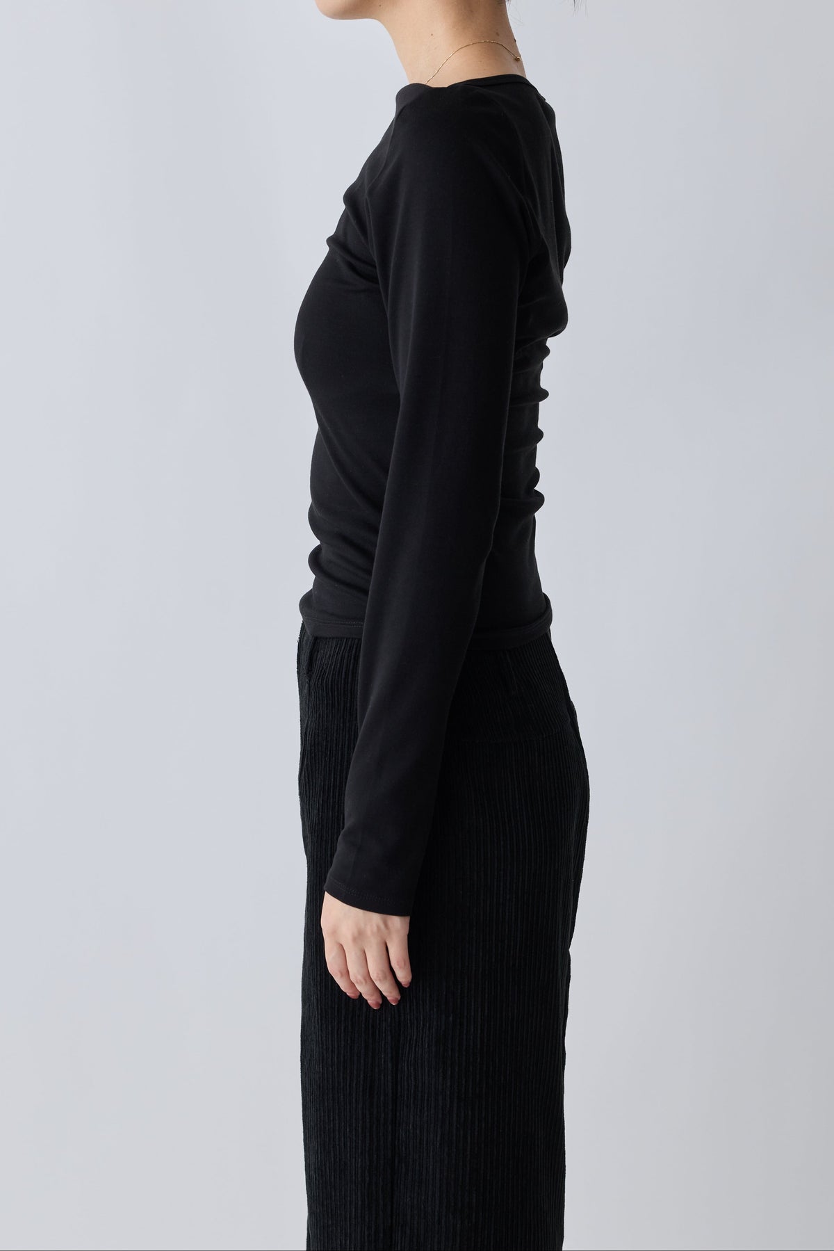 Nekkar boat neck L/S tee_black