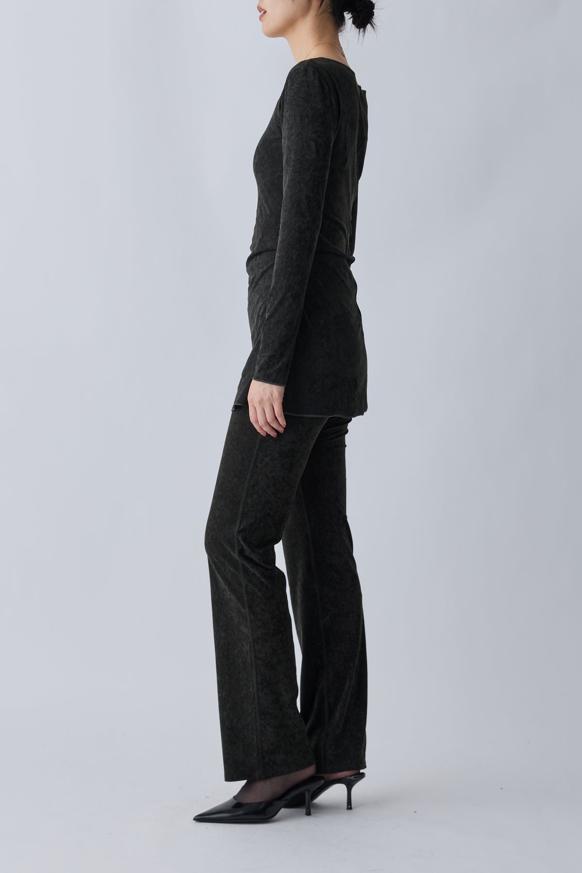 Mirak velours tack tops_khaki