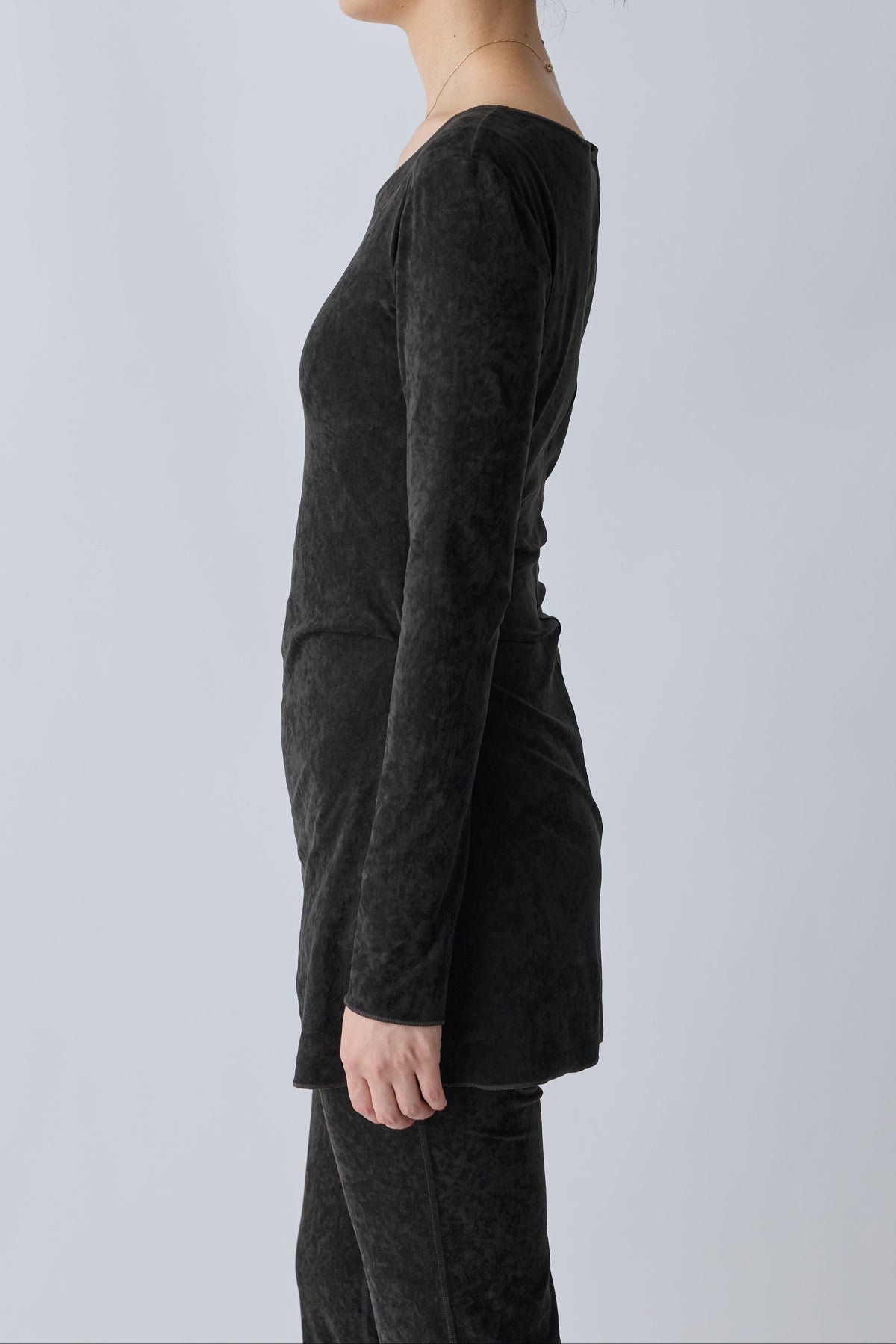Mirak velours tack tops_khaki