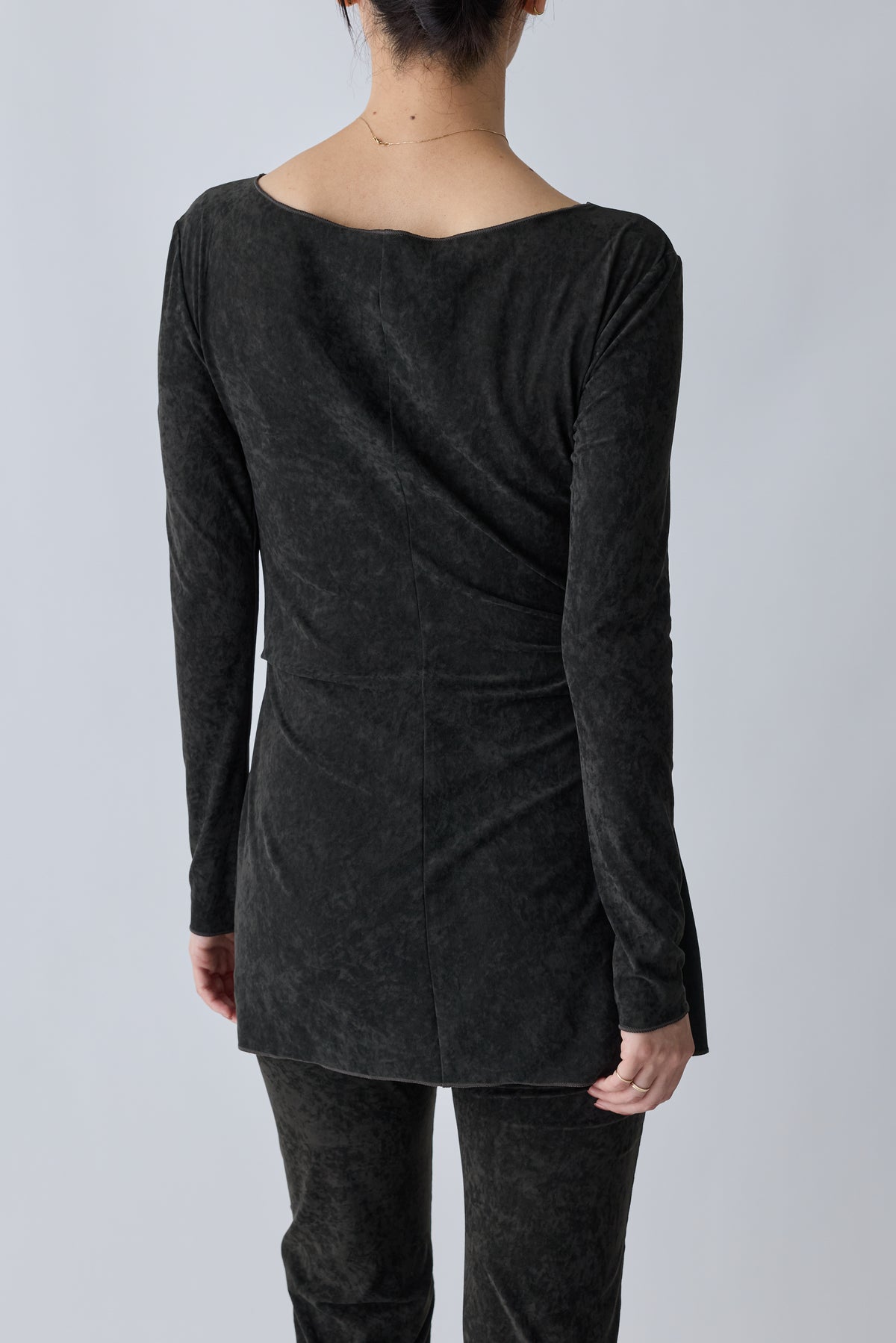 Mirak velours tack tops_khaki