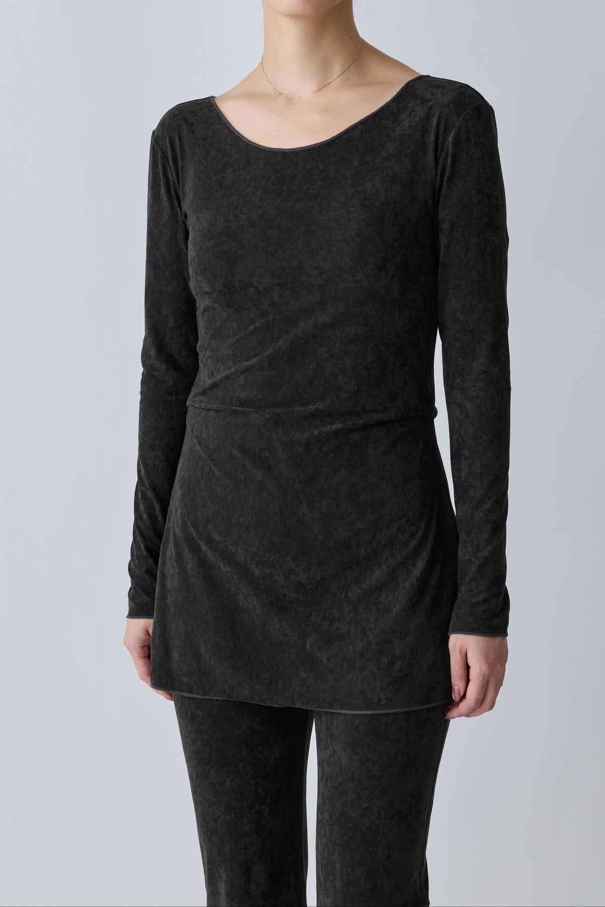 Mirak velours tack tops_khaki