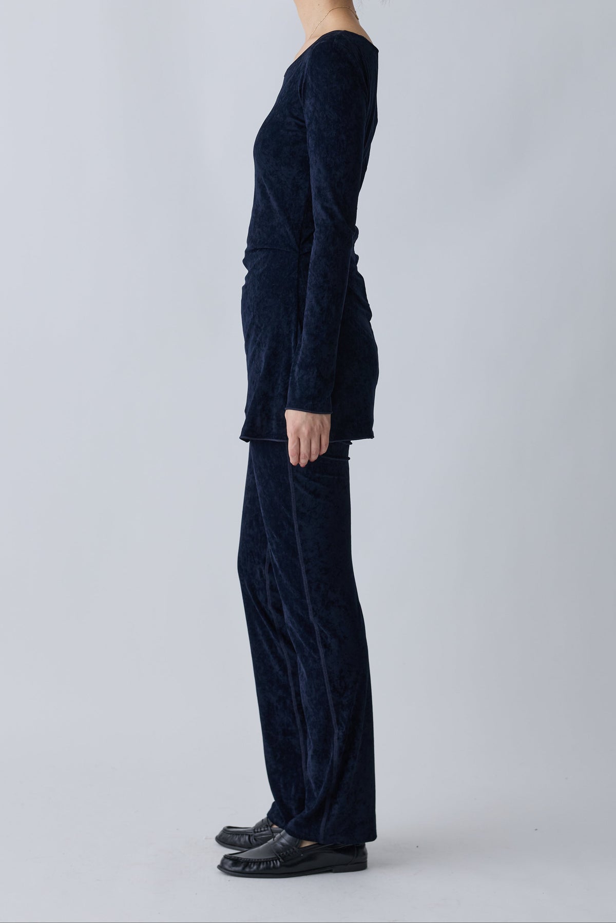Mirak velours tack tops_navy