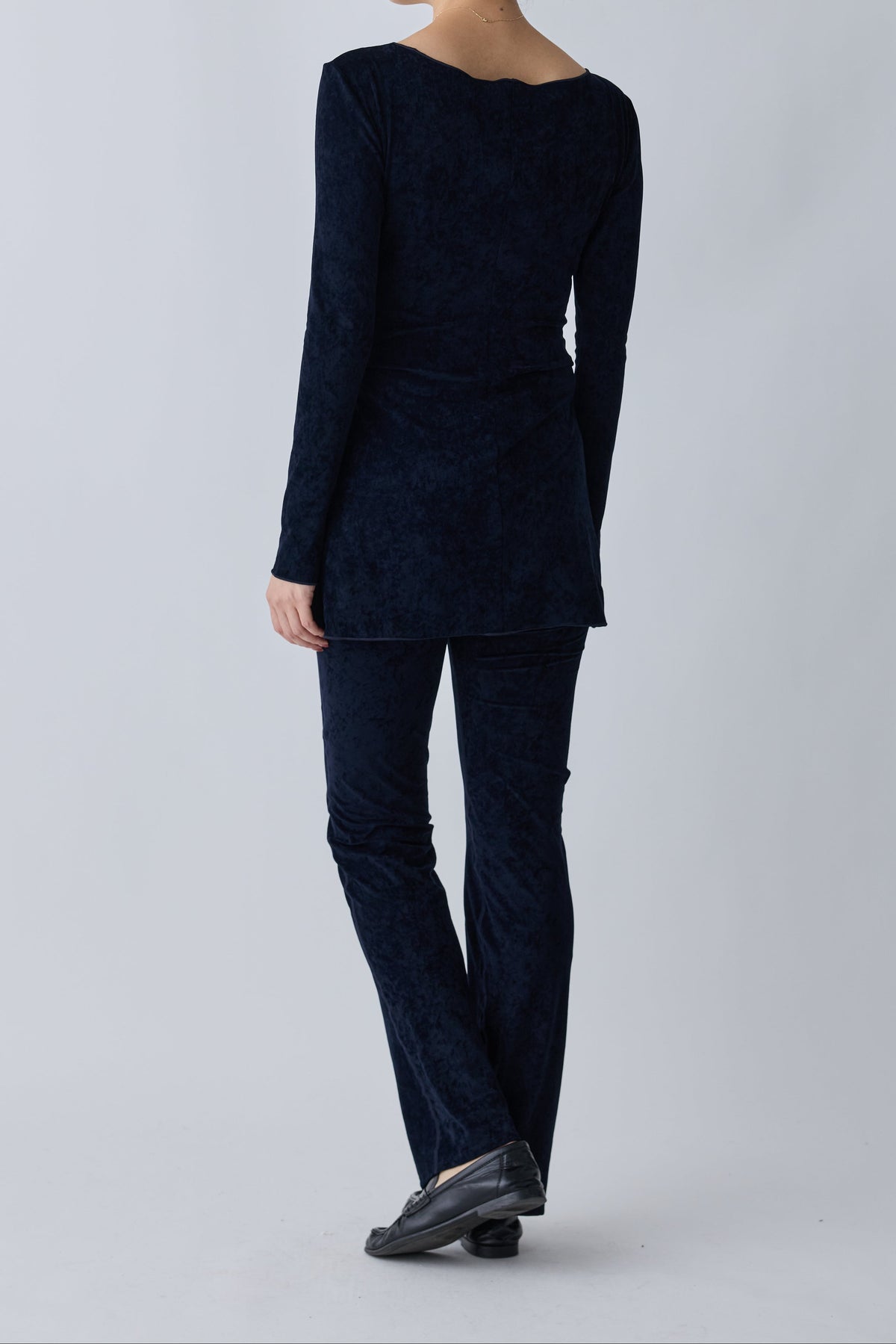 Mirak velours tack tops_navy