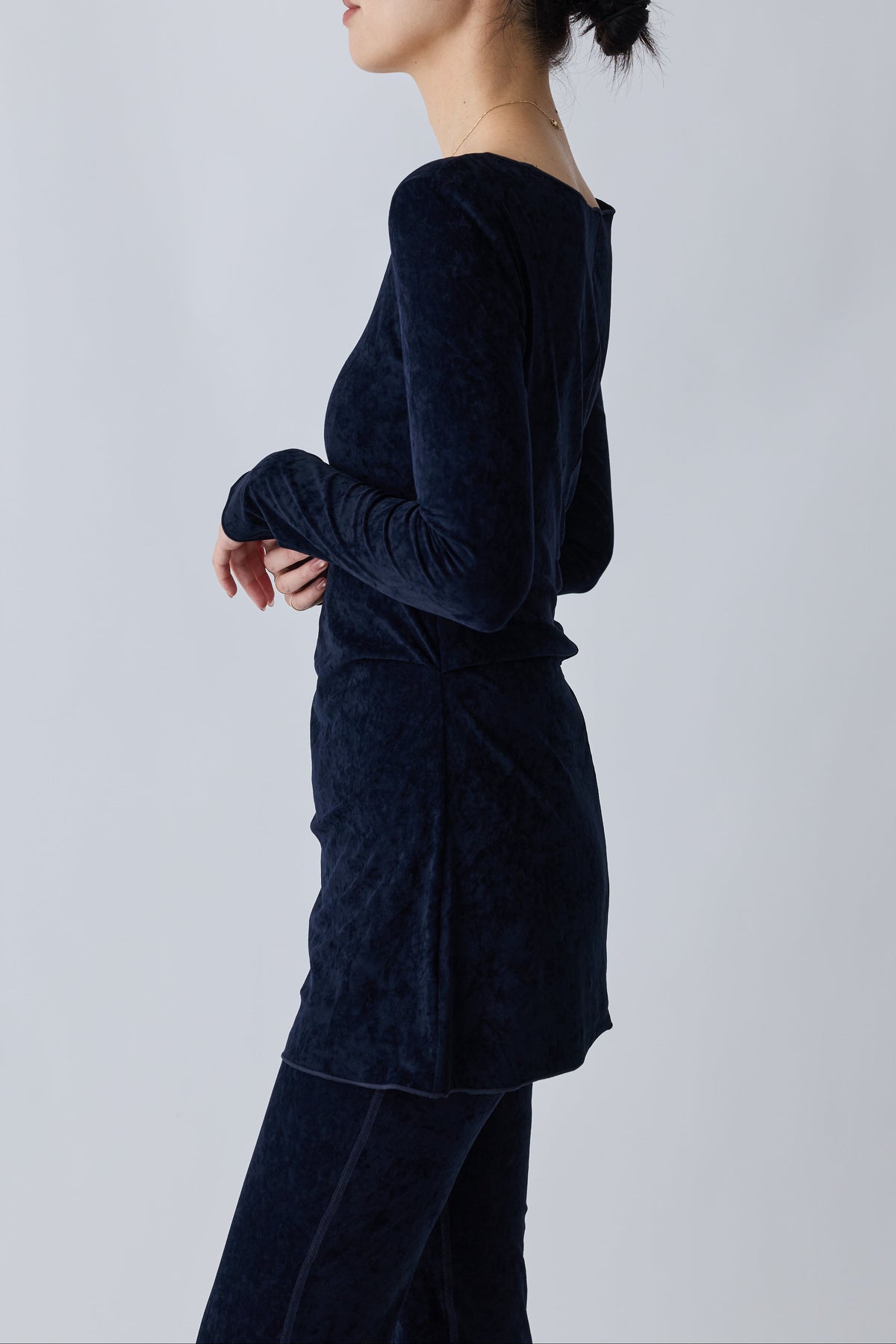 Mirak velours tack tops_navy
