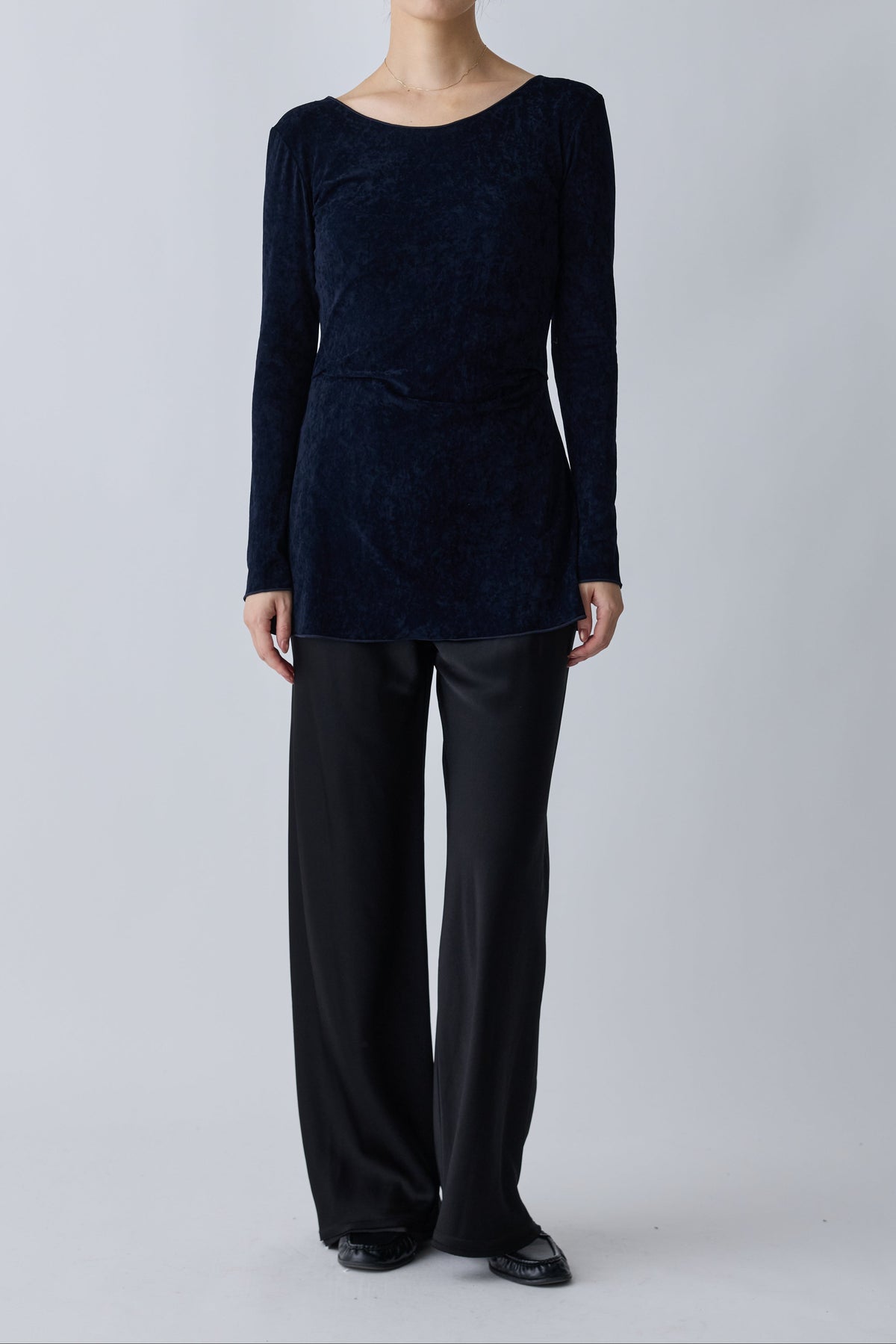 Mirak velours tack tops_navy