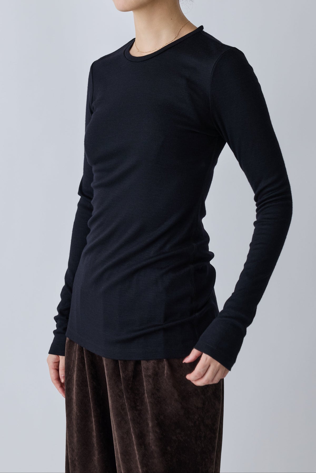 Virginis wool L/S tee_black