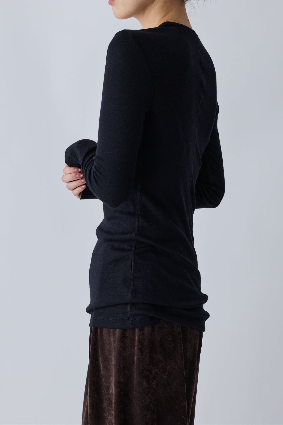 Virginis wool L/S tee_black
