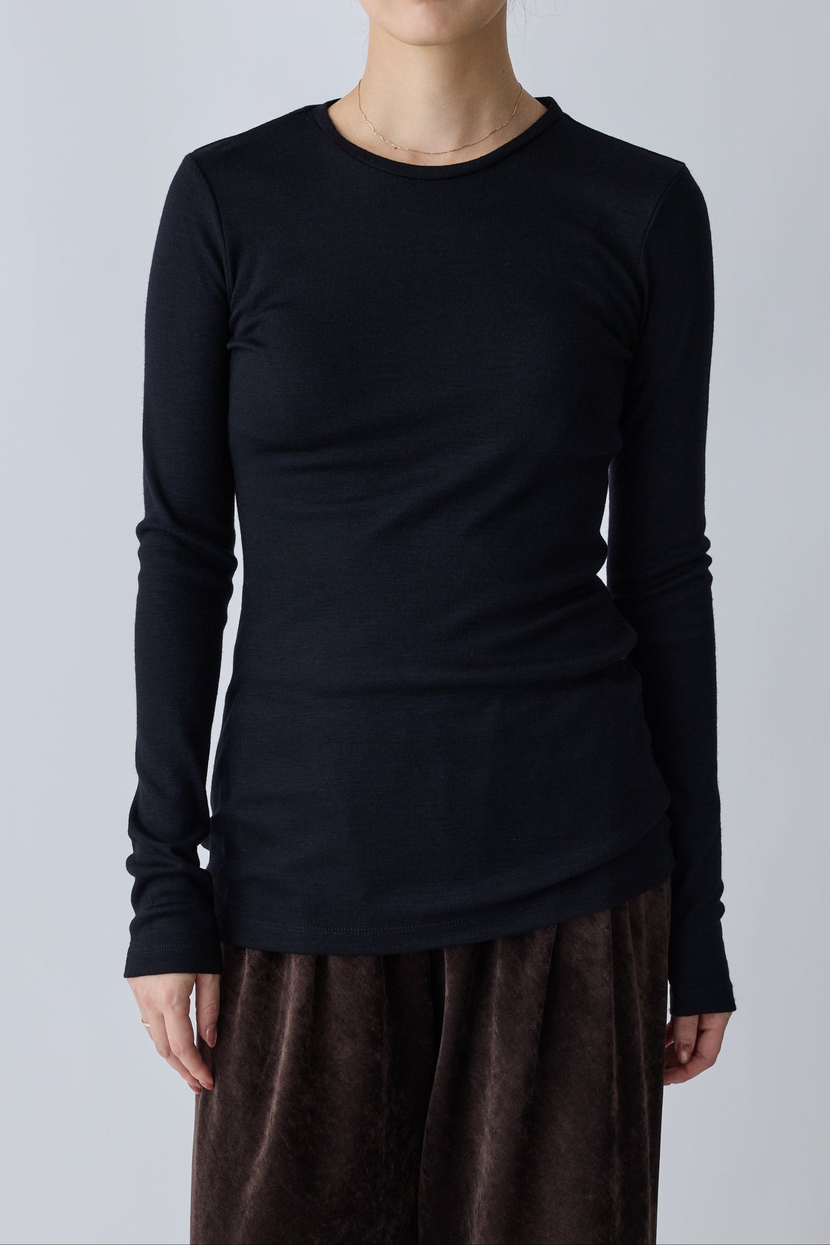 Virginis wool L/S tee_black