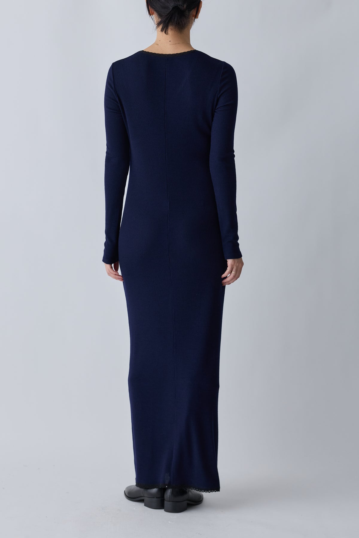 Nekkar rib long dress_navy