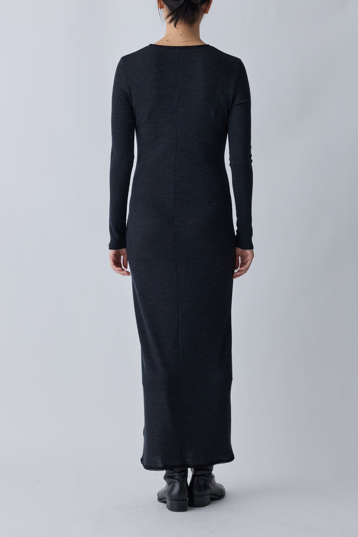 Nekkar rib long dress_gray
