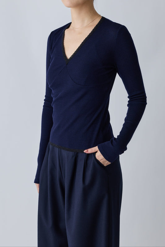 Nekkar rib tops_navy