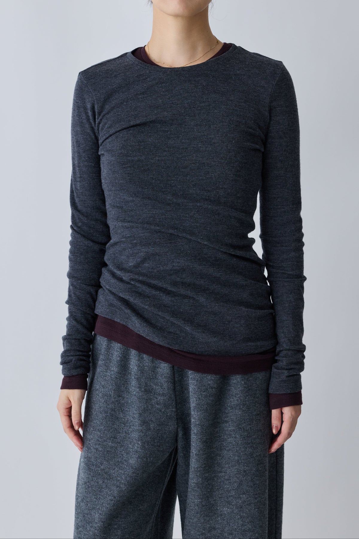 Virginis wool L/S tee_gray