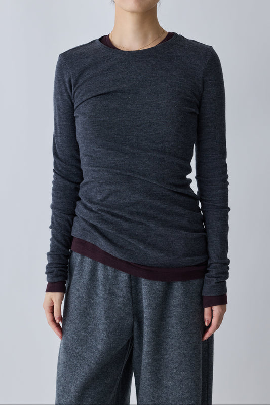 Virginis wool L/S tee_gray