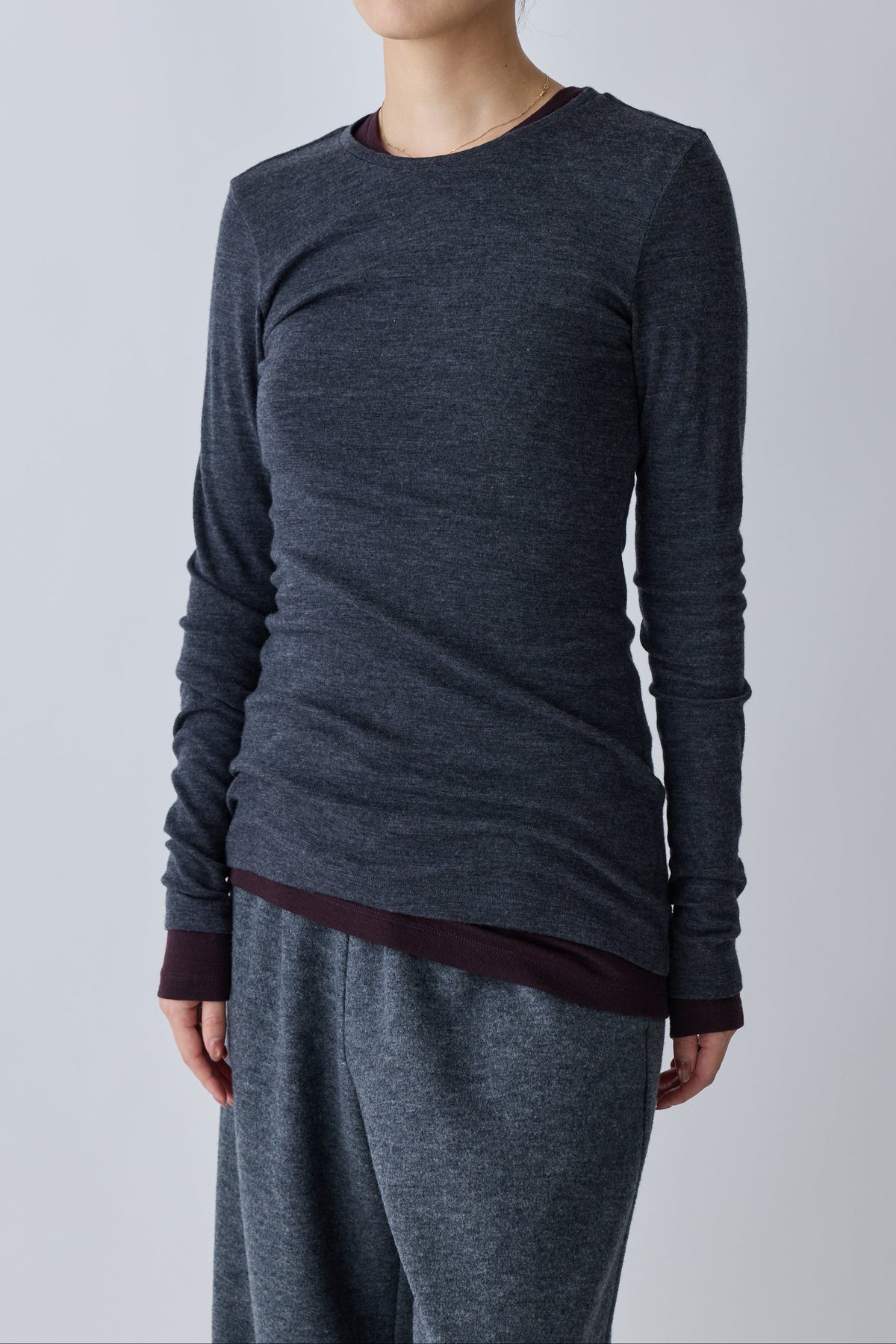 Virginis wool L/S tee_gray