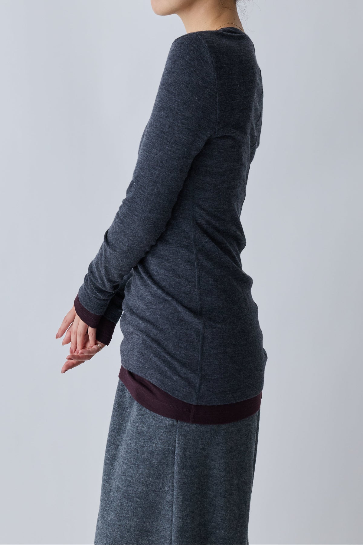 Virginis wool L/S tee_gray