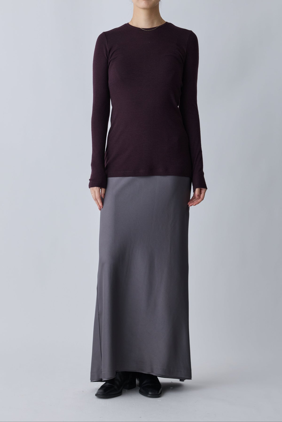 Virginis wool L/S tee_brown
