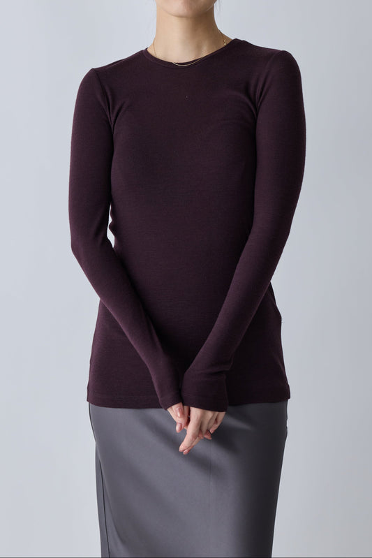 Virginis wool L/S tee_brown
