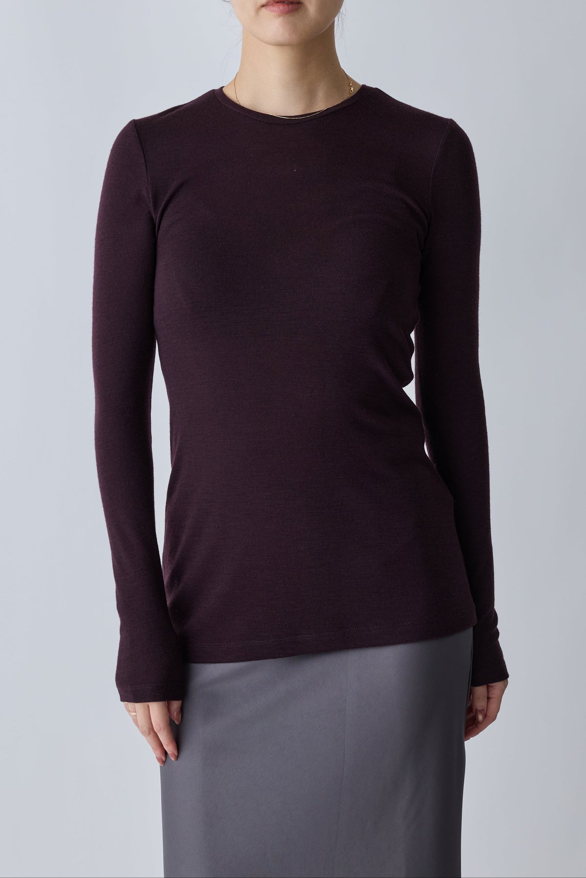 Virginis wool L/S tee_brown