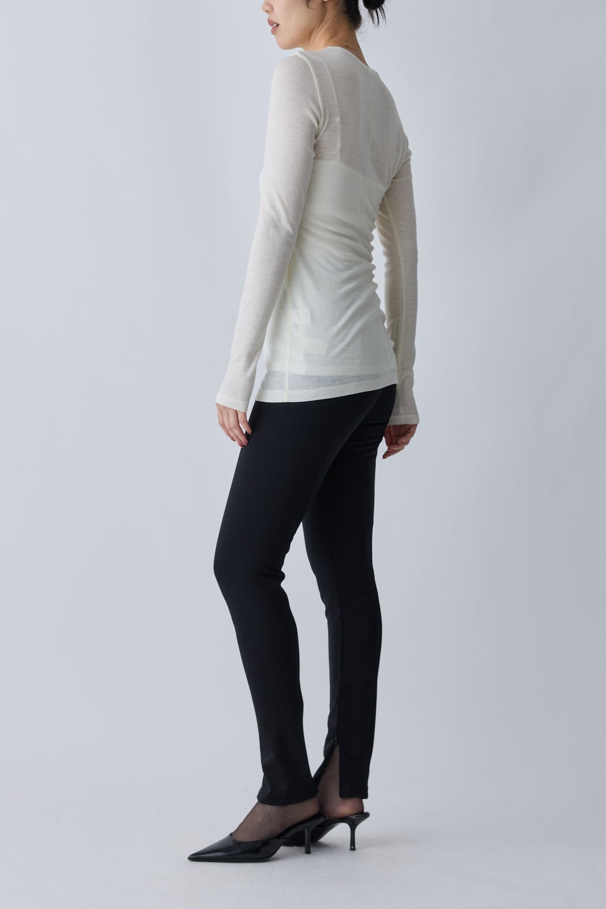 Virginis wool L/S tee_white