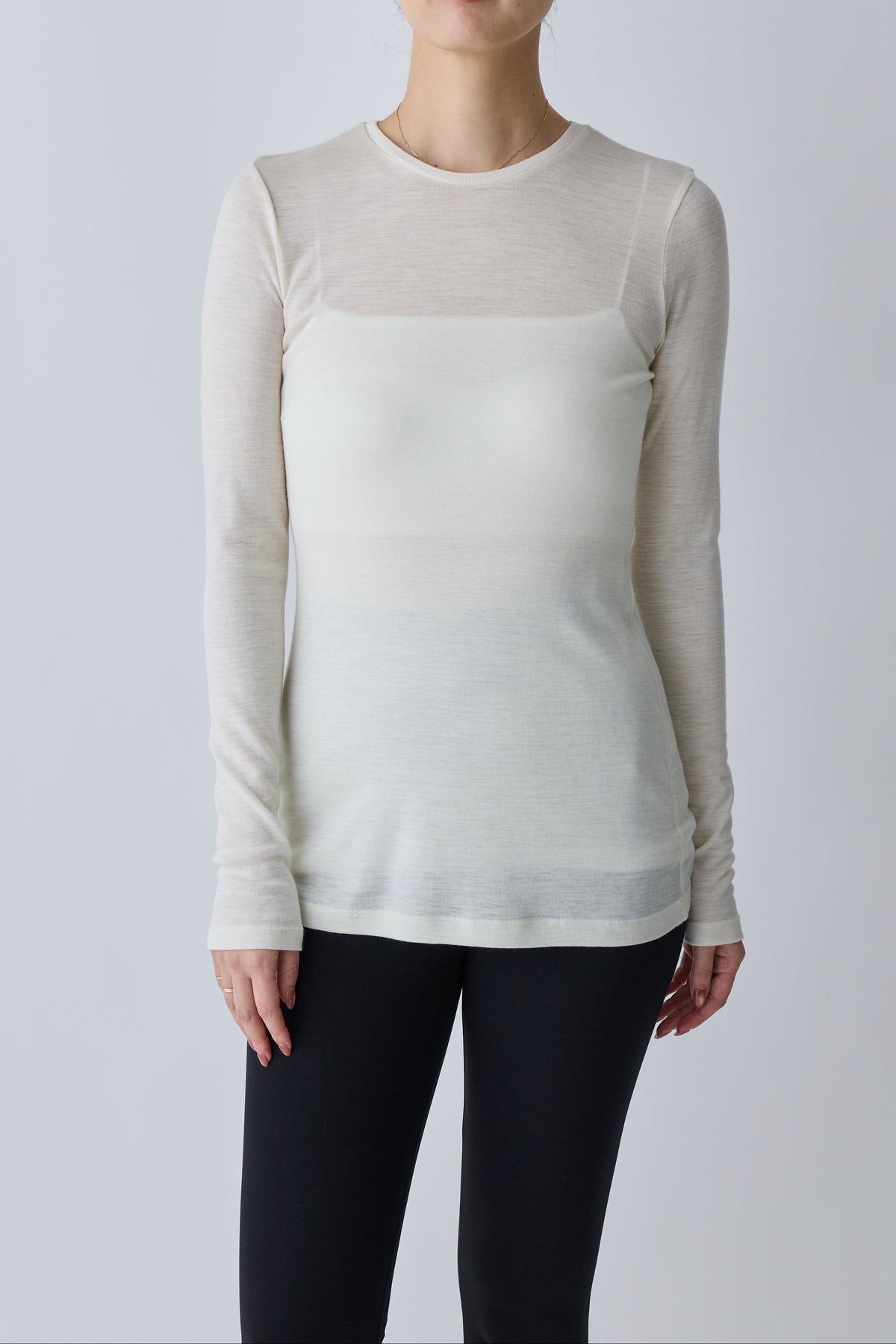 Virginis wool L/S tee_white