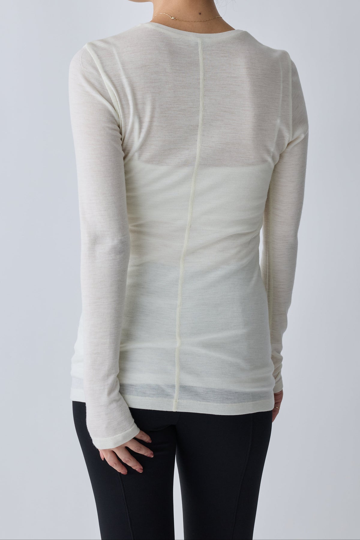 Virginis wool L/S tee_white