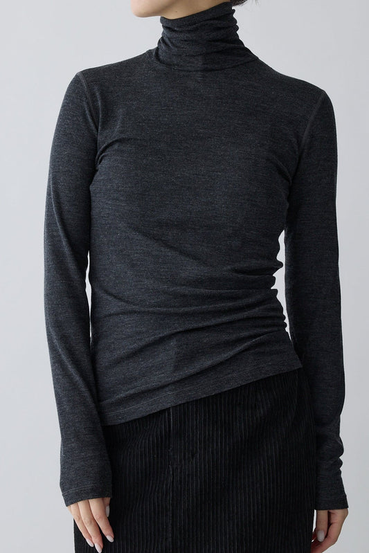 Bootis wool turtleneck tops_Gray