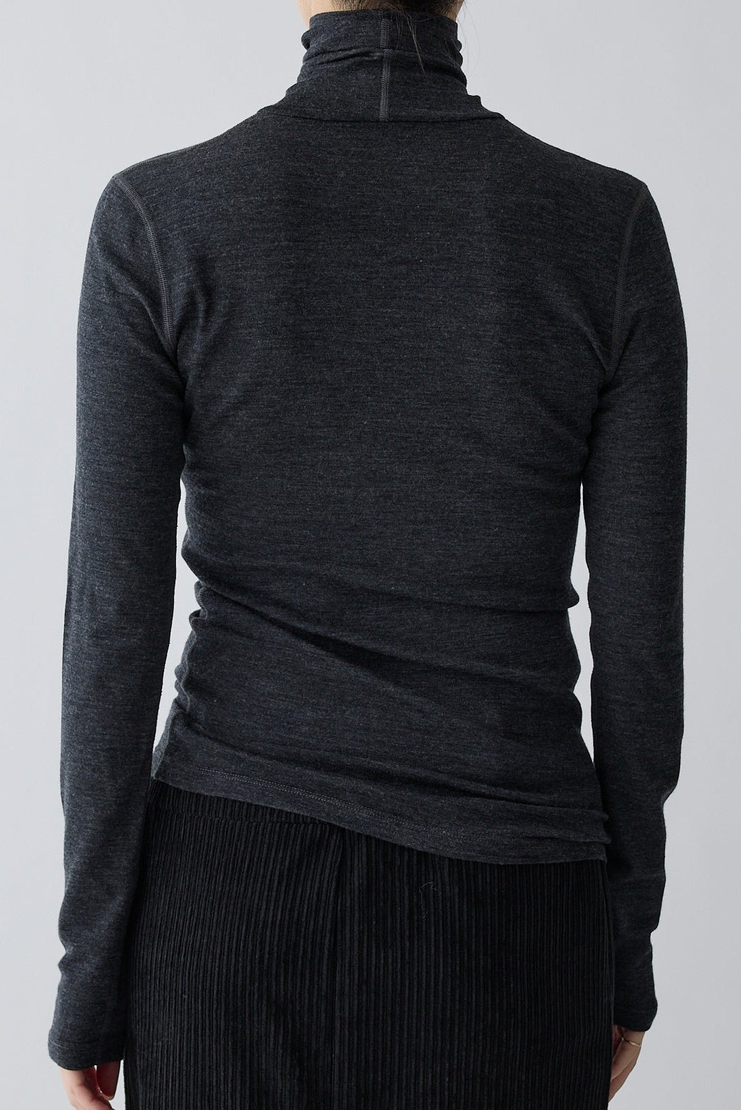 Bootis wool turtleneck tops_Gray